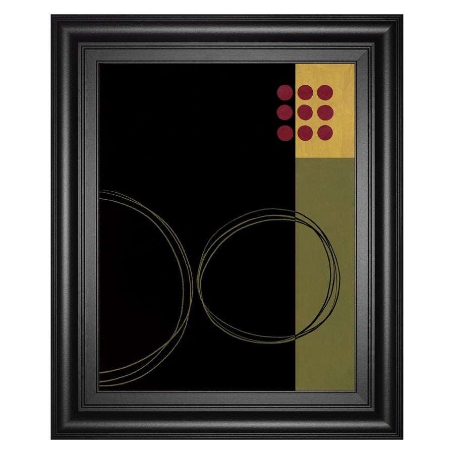 Classy Living Circular Zone II 22x26in Wall Art | Contemporary Midnight Aura MDF Frame with Glass | Living Room & Office Decor | 22 x 26 x 1 | Model 8607