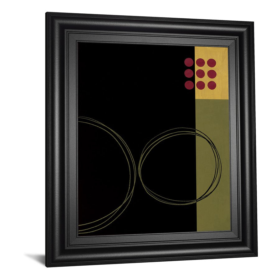 Classy Living Circular Zone II 22x26in Wall Art | Contemporary Midnight Aura MDF Frame with Glass | Living Room & Office Decor | 22 x 26 x 1 | Model 8607