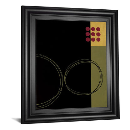 Classy Living Circular Zone II 22x26in Wall Art | Contemporary Midnight Aura MDF Frame with Glass | Living Room & Office Decor | 22 x 26 x 1 | Model 8607