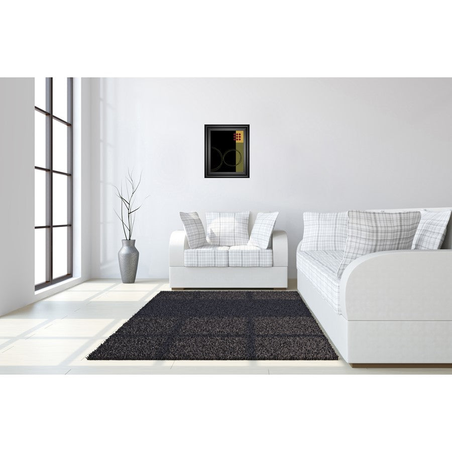 Classy Living Circular Zone II 22x26in Wall Art | Contemporary Midnight Aura MDF Frame with Glass | Living Room & Office Decor | 22 x 26 x 1 | Model 8607