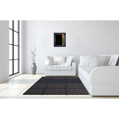 Classy Living Circular Zone II 22x26in Wall Art | Contemporary Midnight Aura MDF Frame with Glass | Living Room & Office Decor | 22 x 26 x 1 | Model 8607