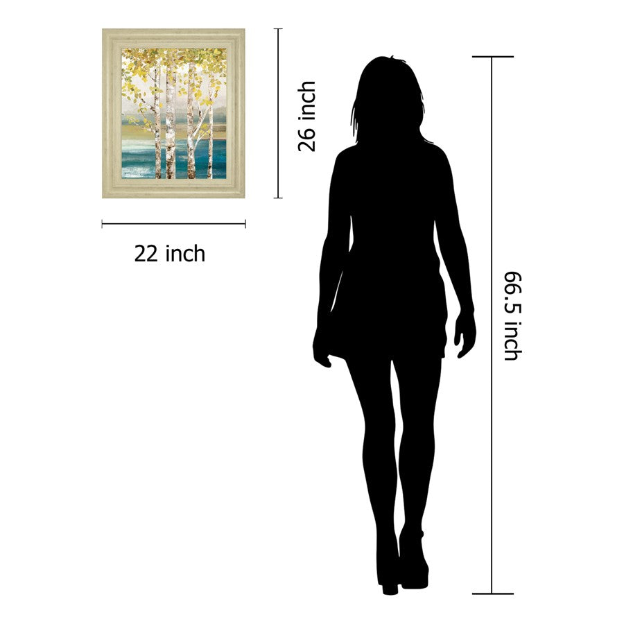 Classy Living Birch Serenity Wall Art 22x26in | Country/Farmhouse Ivory Bliss MDF Frame | Living Room & Bedroom Nature Decor | 1 x 22 x 26 in | Model 8610