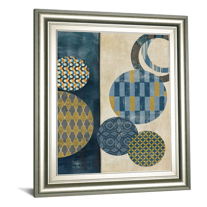 Classy Living Geometric Circles Wall Art 22x26in | Contemporary Silver Serenity MDF Frame with Glass | Living Room & Office Decor | 1 x 22 x | Model 8611