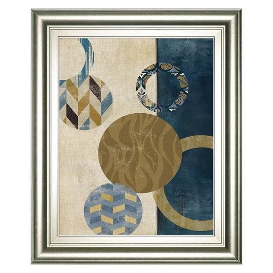 Classy Living Harmony Circles 22x26in Wall Art | Contemporary Abstract Silver Serenity Frame | Living Room & Office Decor | 1 x 22 x 26 in | Model 8612