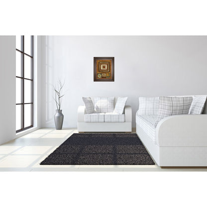Classy Living Geometric Warmth Wall Art 22x26in | Contemporary Cinnamon Mocha MDF Frame with Glass | Living Room & Office Decor | 22 x 26 x 1 | Model 8620