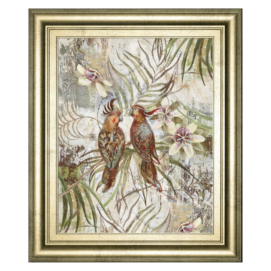 Classy Living Serene Birds Wall Art 22x26in | Transitional Gilded Radiance MDF Frame with Glass | Living Room & Bedroom Decor | 1 x 22 x 26 in | Model 8622