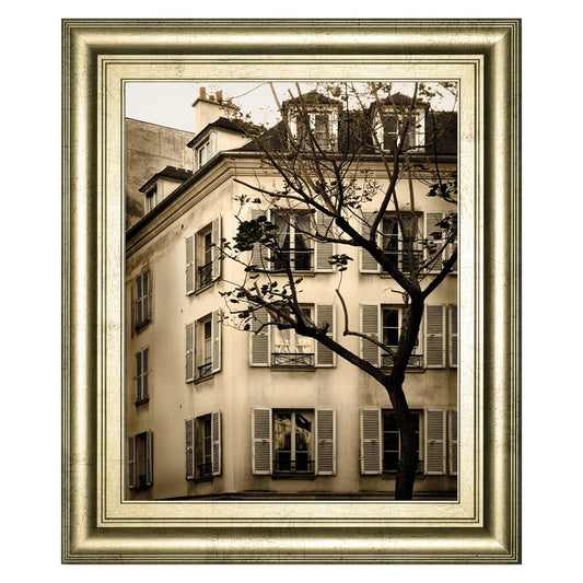 Classy Living Parisian Charm 22x26in Wall Art | Contemporary Framed Print in Crisp Chardonnay MDF Frame | Living Room & Office Decor | 22 x | Model 8625