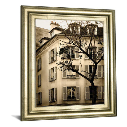 Classy Living Parisian Charm 22x26in Wall Art | Contemporary Framed Print in Crisp Chardonnay MDF Frame | Living Room & Office Decor | 22 x | Model 8625