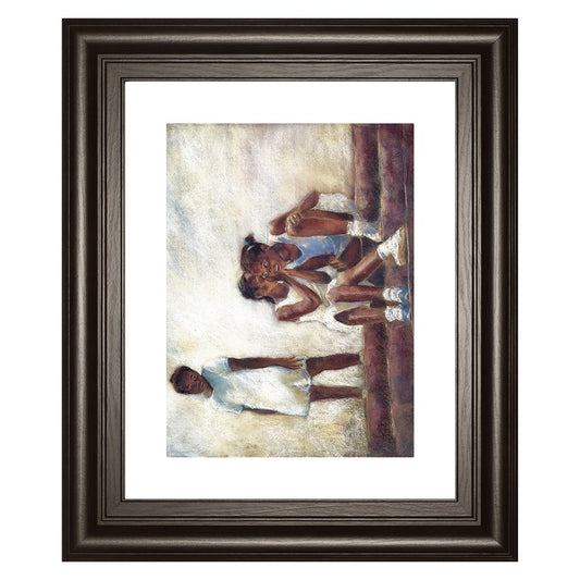 Classy Living Whispered Bonds 26x22in Wall Art | Contemporary Graphic Art on Paper in Dark Chocolate MDF Frame | Living Room & Bedroom Decor | Model 8632