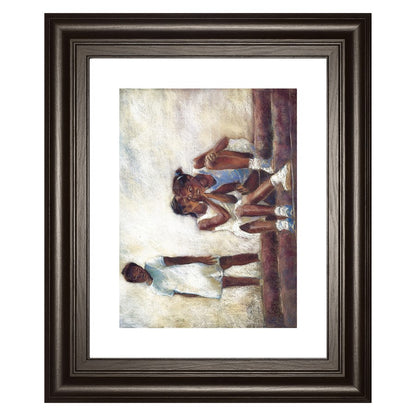 Classy Living Whispered Bonds 26x22in Wall Art | Contemporary Graphic Art on Paper in Dark Chocolate MDF Frame | Living Room & Bedroom Decor | Model 8632