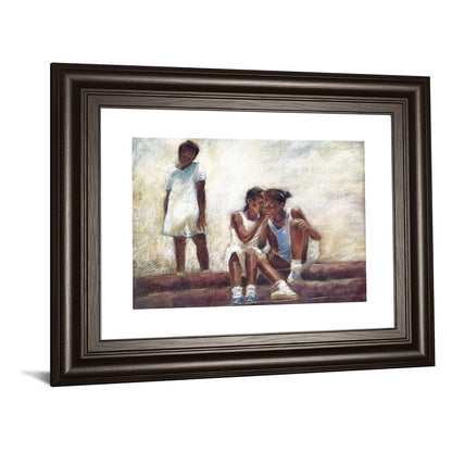 Classy Living Whispered Bonds 26x22in Wall Art | Contemporary Graphic Art on Paper in Dark Chocolate MDF Frame | Living Room & Bedroom Decor | Model 8632