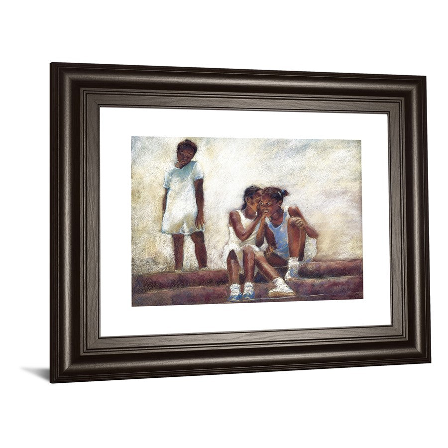 Classy Living Whispered Bonds 26x22in Wall Art | Contemporary Graphic Art on Paper in Dark Chocolate MDF Frame | Living Room & Bedroom Decor | Model 8632