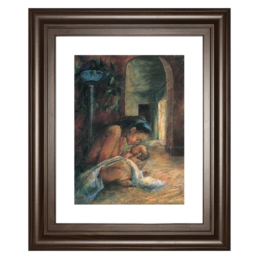 Classy Living Hallway Quietude Wall Art 22x26in | Contemporary Cinnamon Mocha MDF Frame | Living Room, Bedroom & Nursery Decor | 1 x 22 x 26 | Model 8634