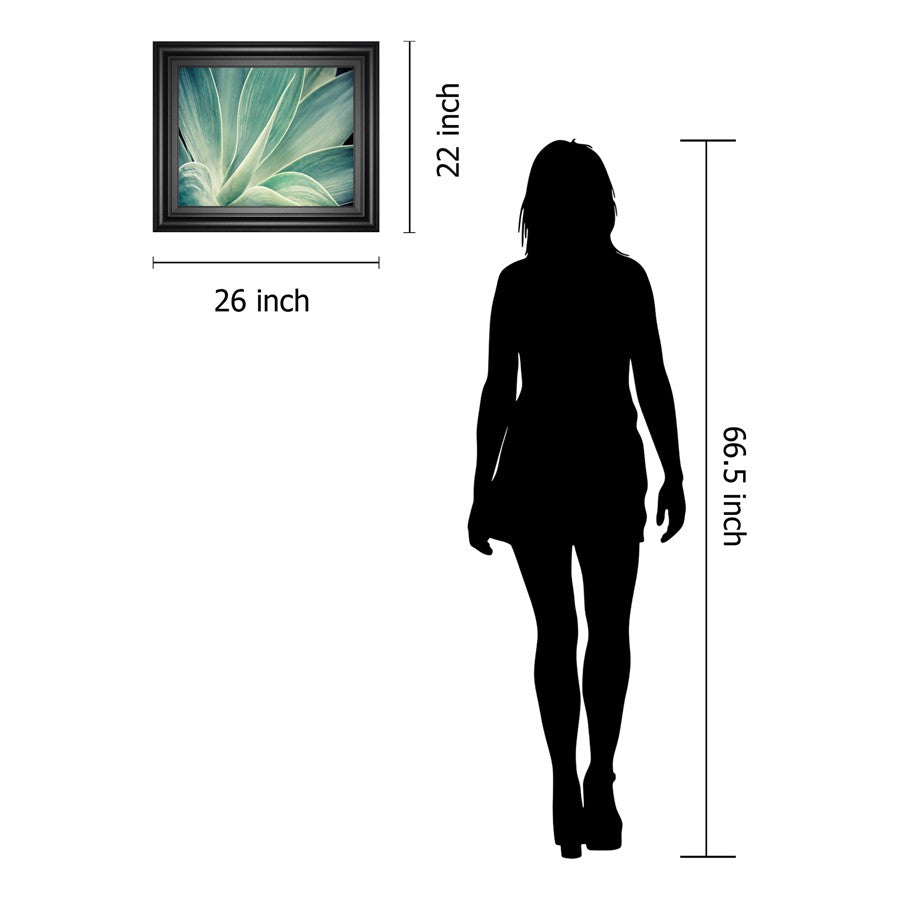 Classy Living Fresnillo Wall Art 26x22in | Contemporary Botanical Print in Midnight Aura MDF Frame | Living Room, Bedroom & Office Decor | 1 | Model 8637