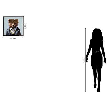 Classy Living Dapper Animal Honor Role II 20"x20", Black/Brown/White/Gold