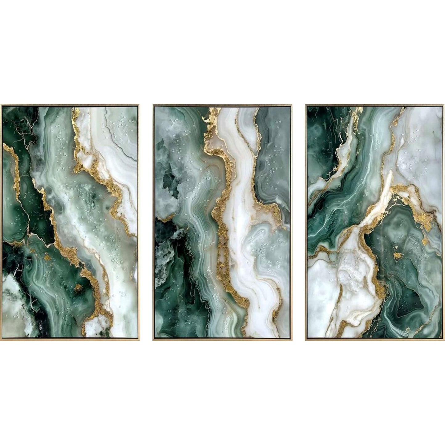 Classy Living Radiant Jade Veining, Emerald/Sage/Gray/White/Gold