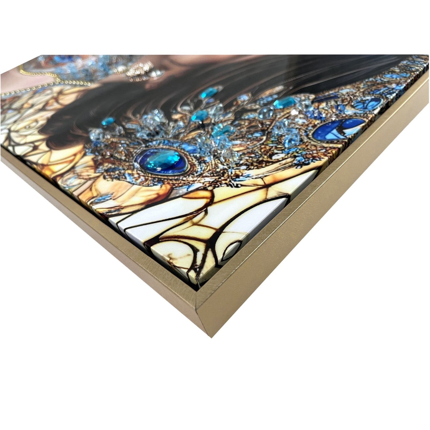 Classy Living Exquisite Jeweled Reverie II 28"x20" Gloss, Black/Gold
