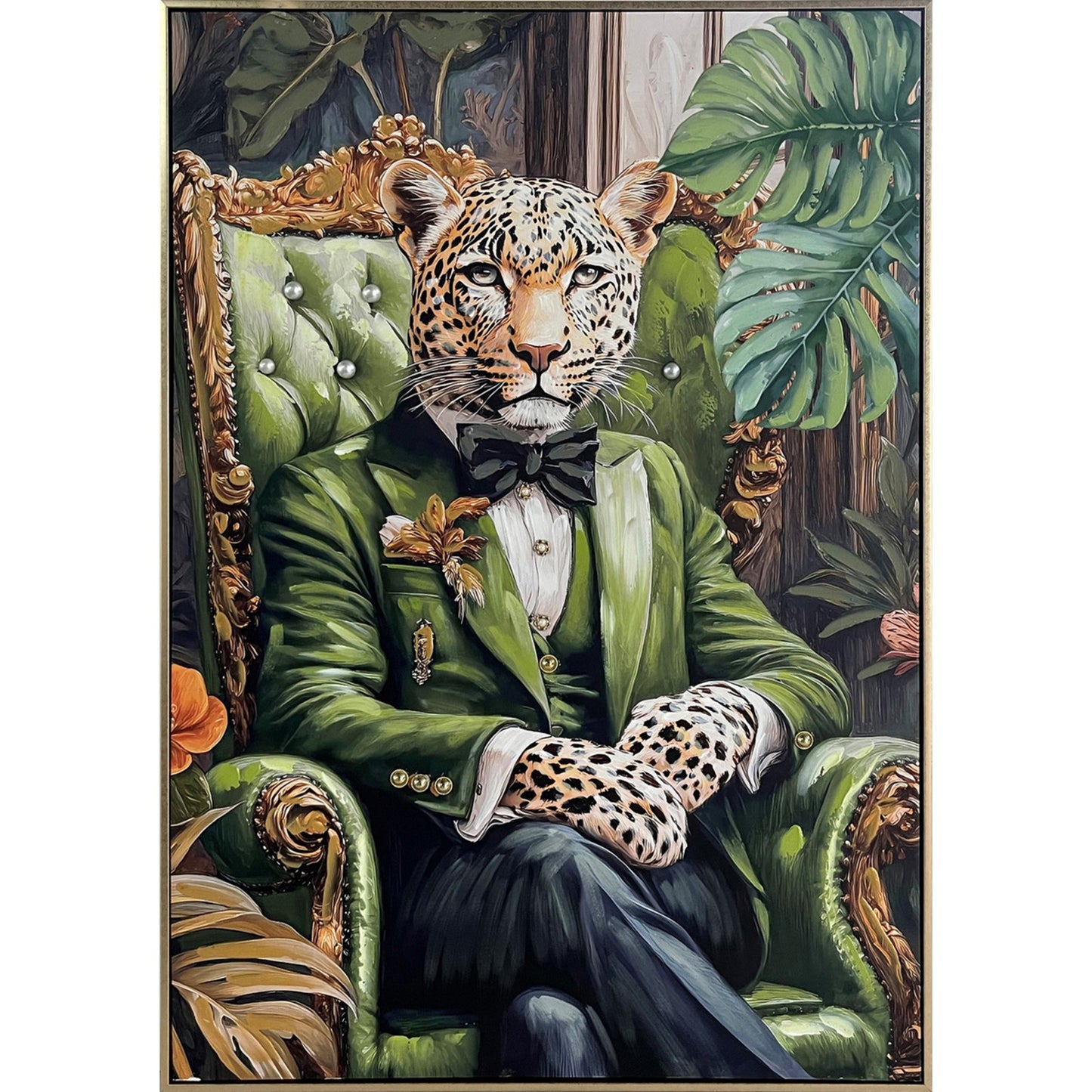 Classy Living Dapper Emerald Aristocrat 40"x28", Green/Gold/Black/Ivory
