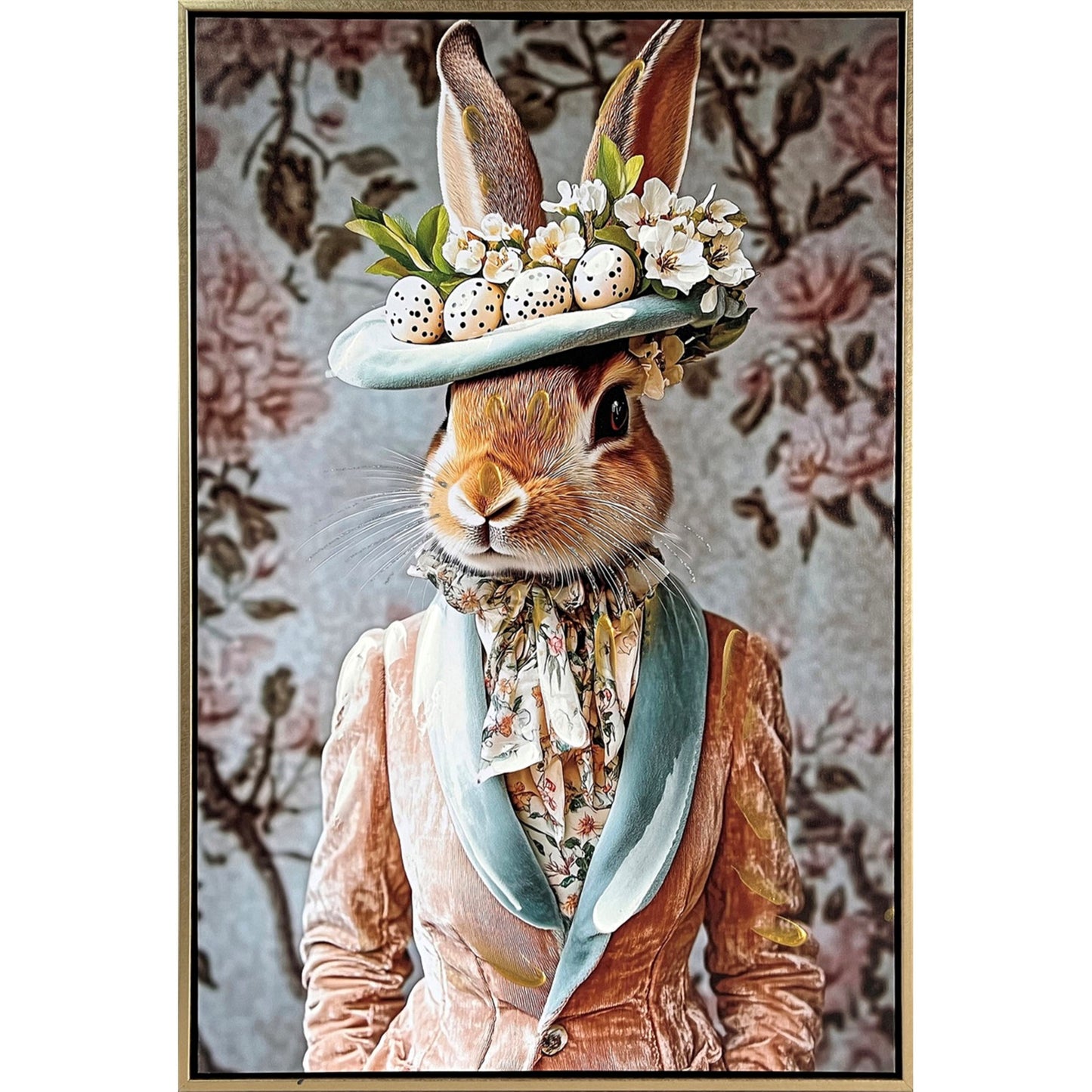 Classy Living Dapper Garden, Antique Gold/Blush/Brown/Cream/Light Blue