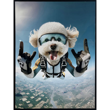 Classy Living Adventurous Skybound Pals II 32"x24" Gloss, Black/Blue/White