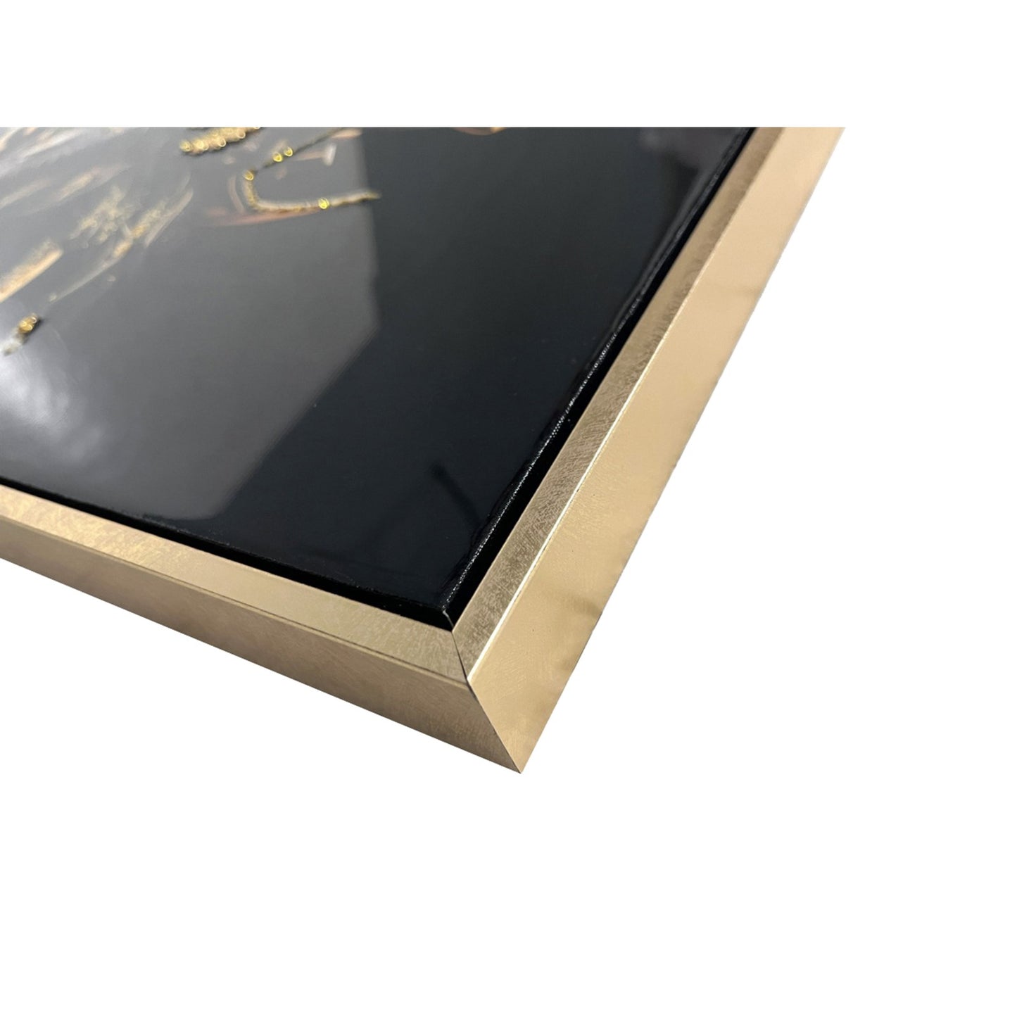 Classy Living Untamed Crowned Noir 36"x24" Gloss, Black/Gold
