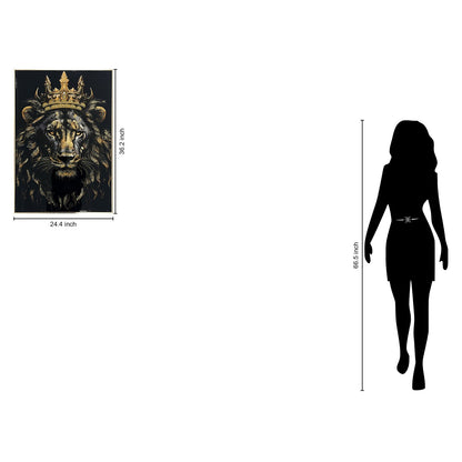 Classy Living Untamed Crowned Noir 36"x24" Gloss, Black/Gold