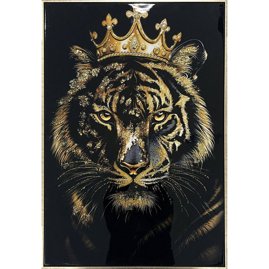 Classy Living Untamed Crowned Noir II 36"x24" Gloss, Black/Gold