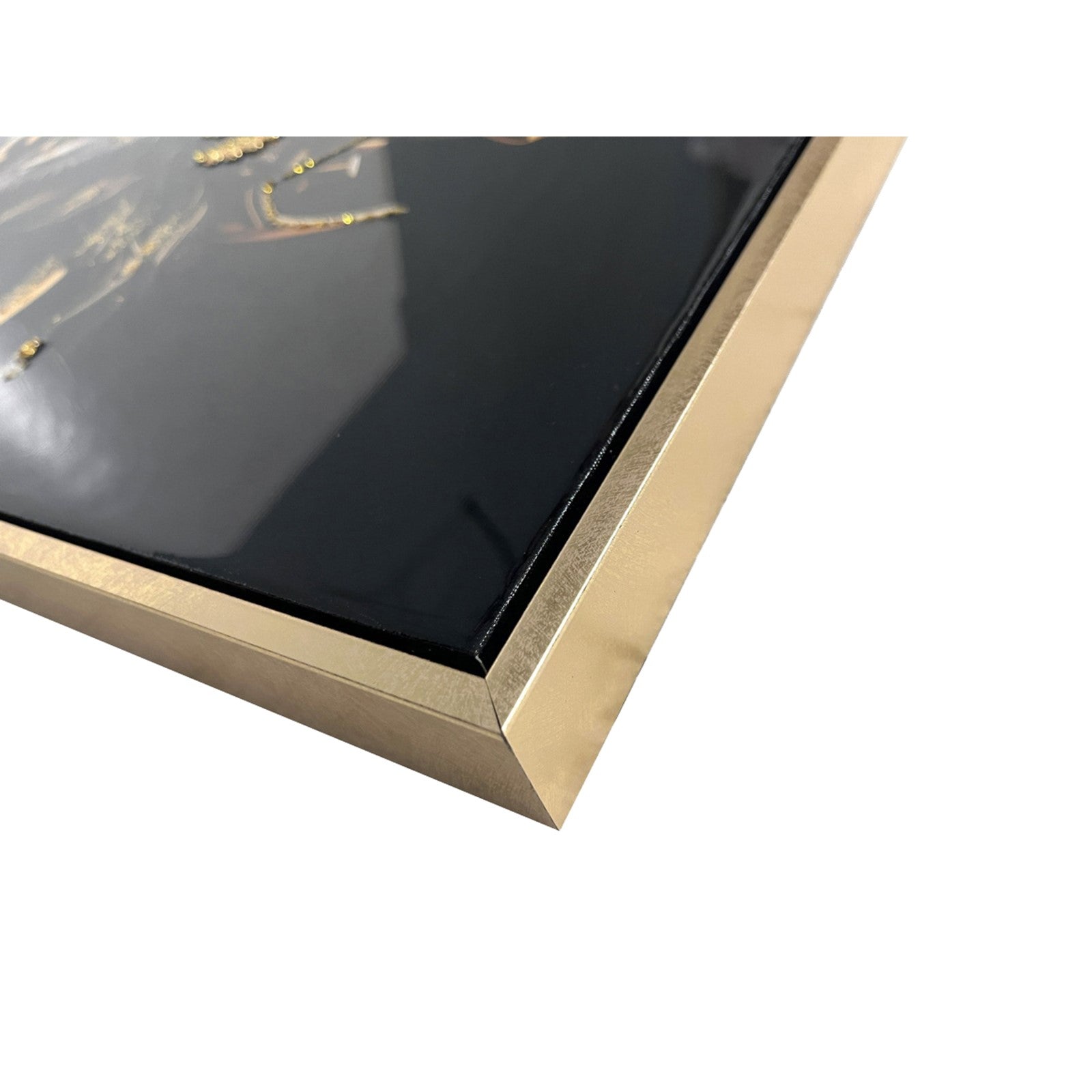 Classy Living Untamed Crowned Noir II 36"x24" Gloss, Black/Gold