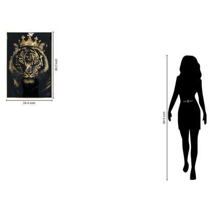 Classy Living Untamed Crowned Noir II 36"x24" Gloss, Black/Gold