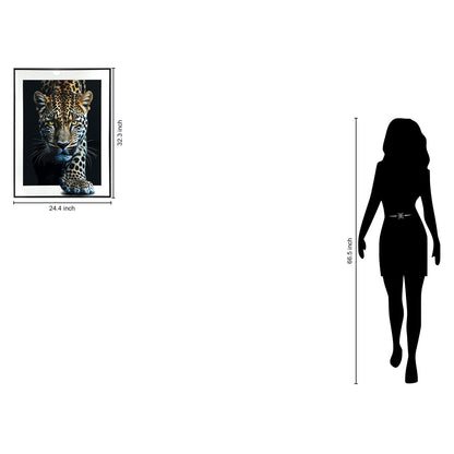 Classy Living Untamed Midnight Stalker II 32"x24", Black/White/Tan/Ivory