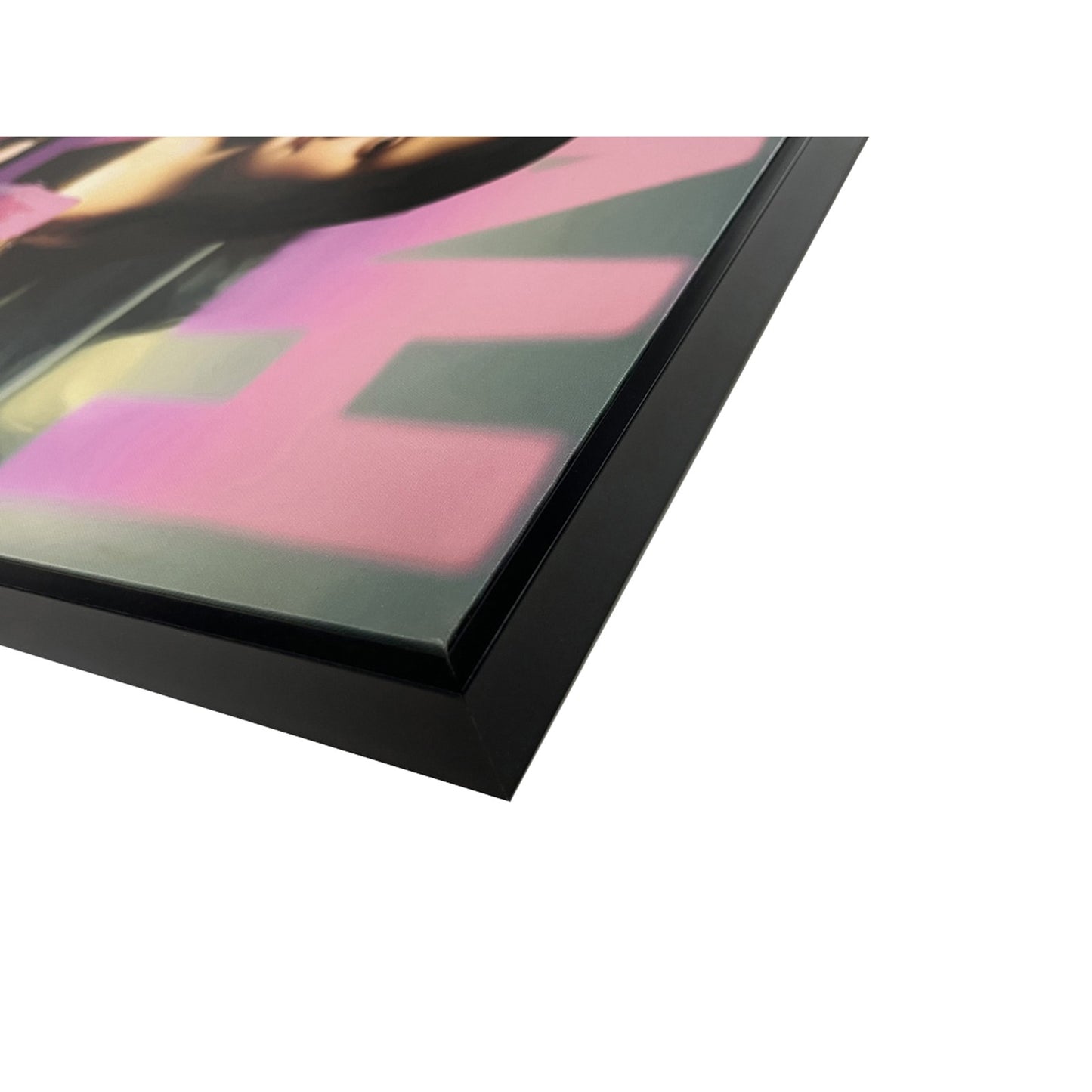 Classy Living Vibrant Blush Refrain 36"x24" Hand-Embellished, Black/Pink