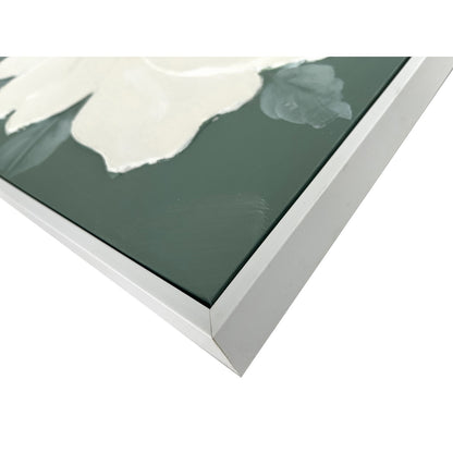 Classy Living Delicate Ivory Bloom 24"x24", Green/Ivory/Gold