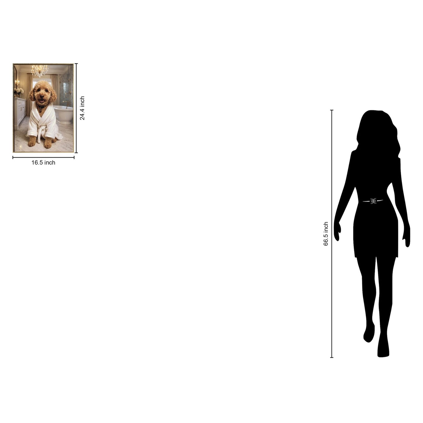 Classy Living Refreshing Spa Pup II 24"x16", Gold/Beige/White/Brown