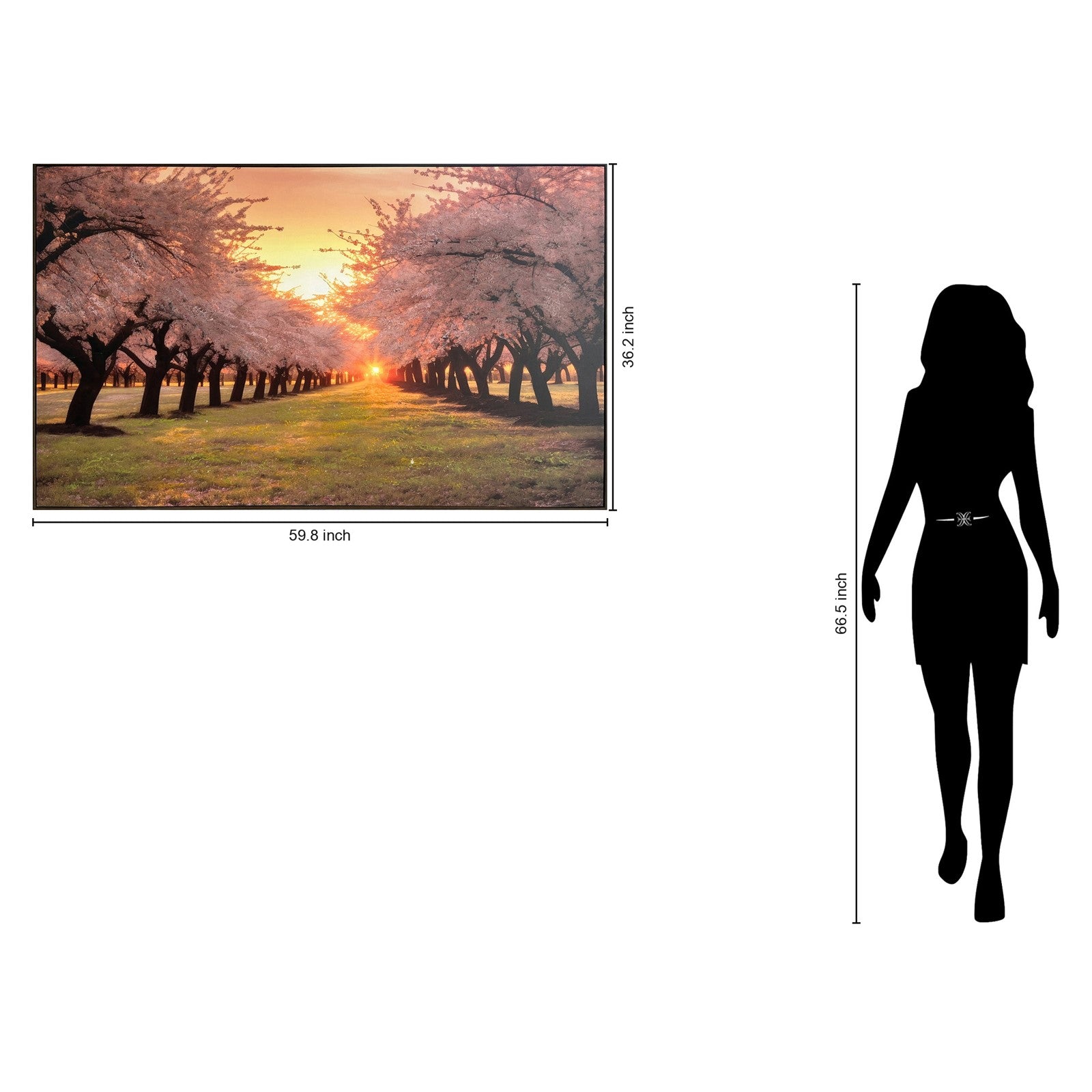 Classy Living Enchanting Blush Orchard 36"x60", Pink/Gold/Brown