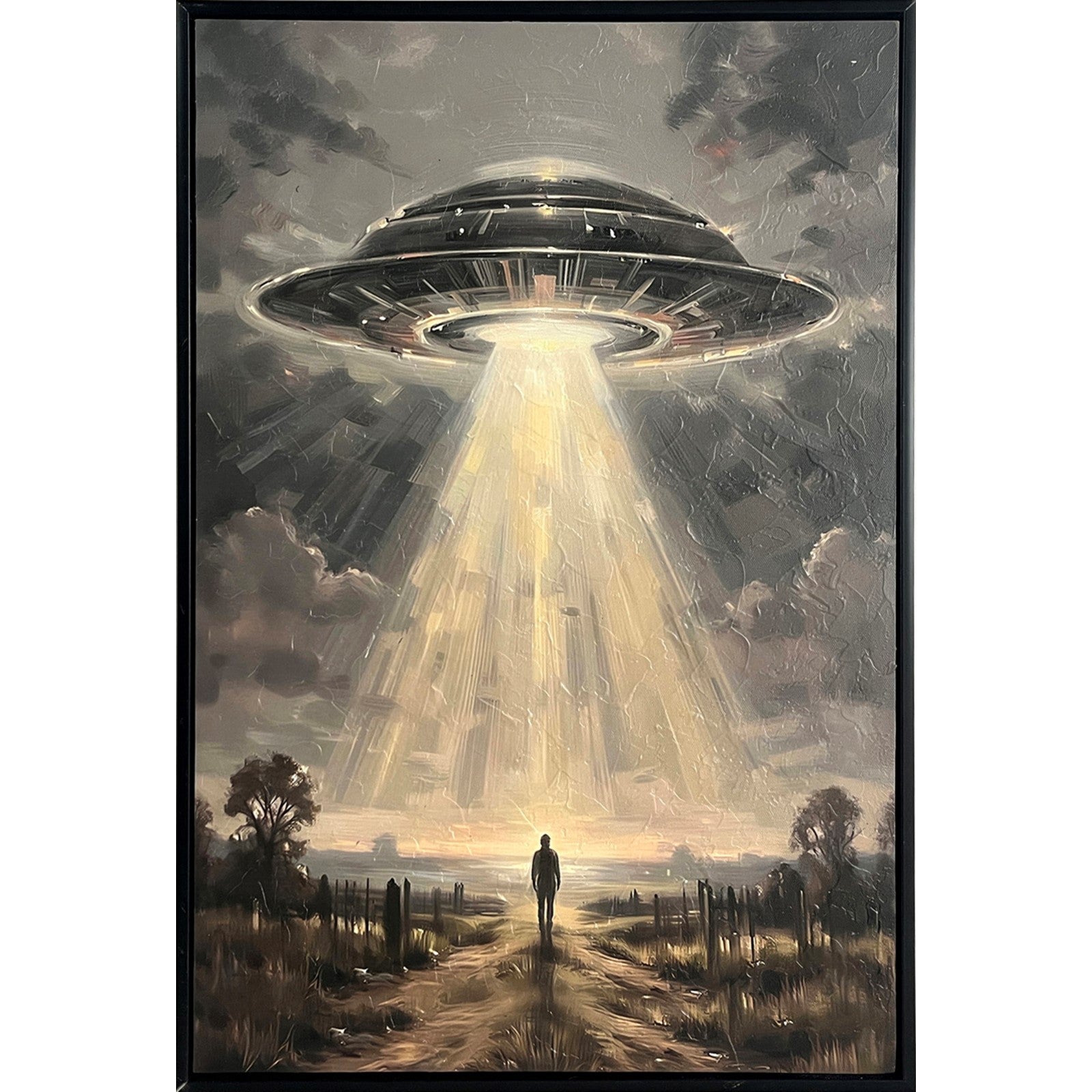 Classy Living Wild Hearted Celestial Arrival 24"x16", Black/Gray/Ivory