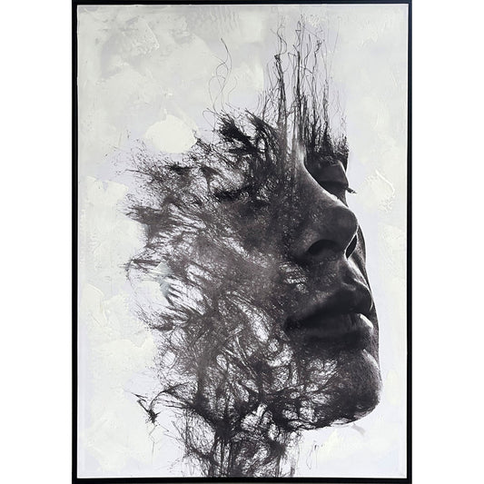 Classy Living Dramatic Veiled Reverie 40"x28", Black/White/Gray