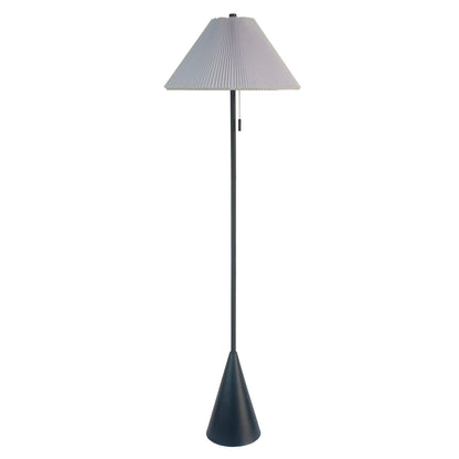 Classy Living Conical Oasis 62"x19" Metal Floor Lamp, Black, Matte Black