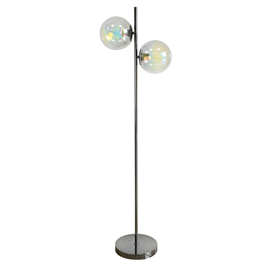Classy Living Celestial Radiance 2Lt Floor Lamp, Gun Metal/Iridescent - BLL3358