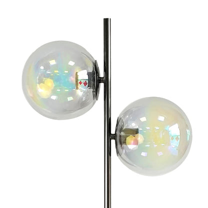 Classy Living Celestial Radiance 2Lt Floor Lamp, Gun Metal/Iridescent