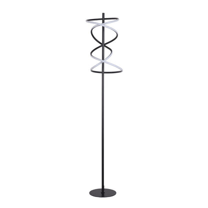 Classy Living Helix Radiance LED 1Lt Floor Lamp, Matte Black - BRL3364
