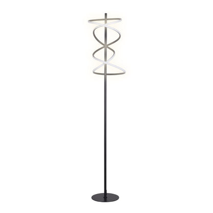 Classy Living Helix Radiance LED 1Lt Floor Lamp, Matte Black