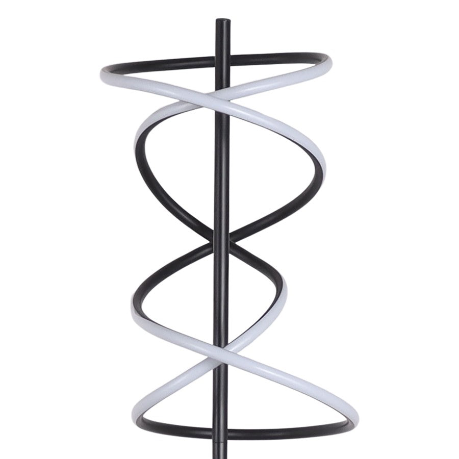 Classy Living Helix Radiance LED 1Lt Floor Lamp, Matte Black