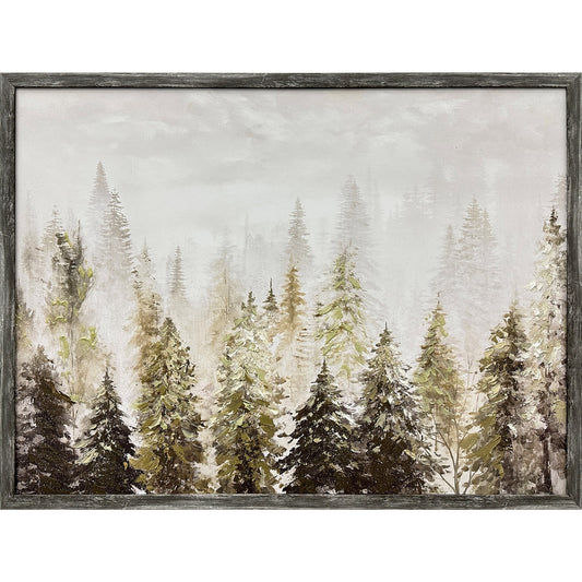 Classy Living Poetic Fogbound Pines, Gray/Brown/Ivory/Green/Charcoal