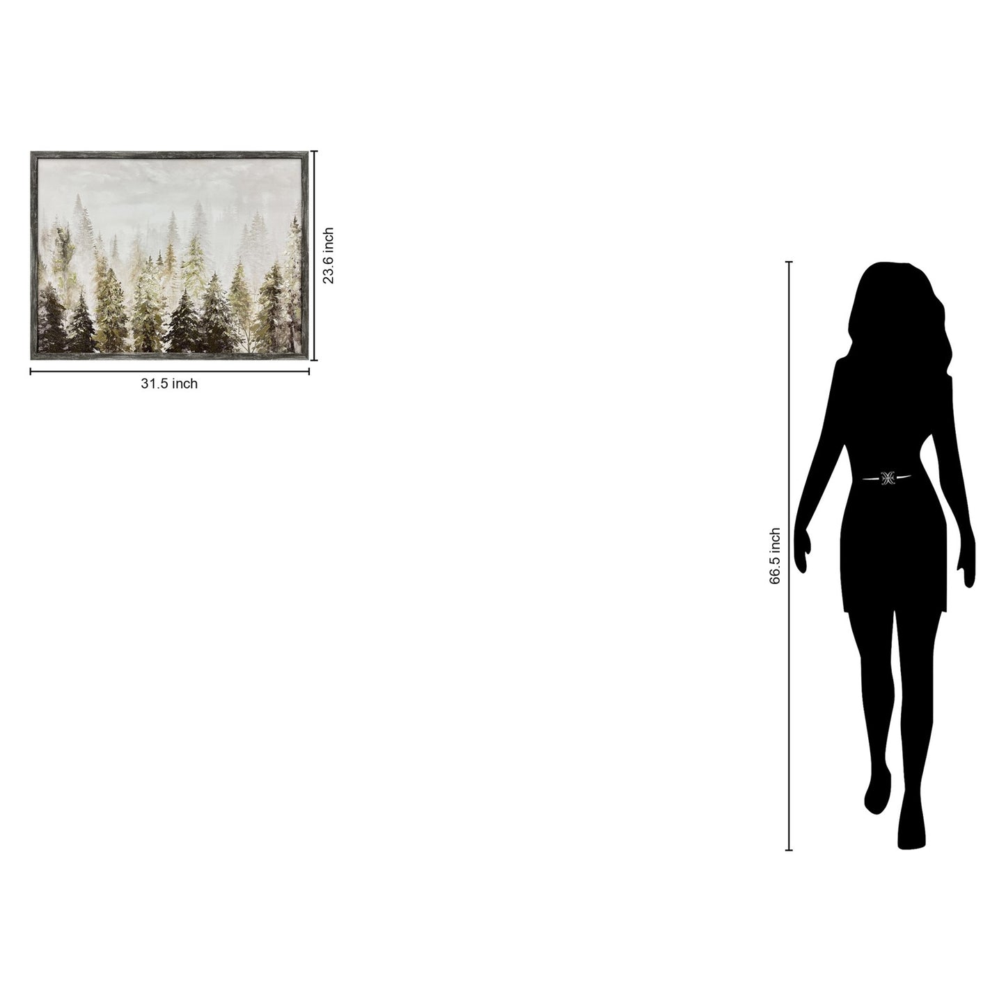 Classy Living Poetic Fogbound Pines, Gray/Brown/Ivory/Green/Charcoal