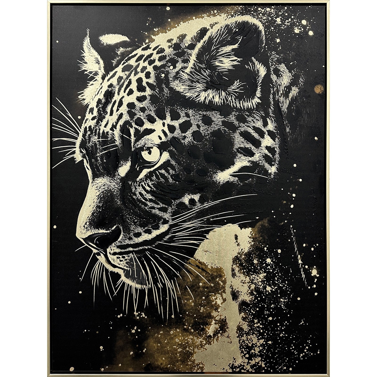 Classy Living Untamed Midnight Prowl 39"x30", Black/Ivory/Gold