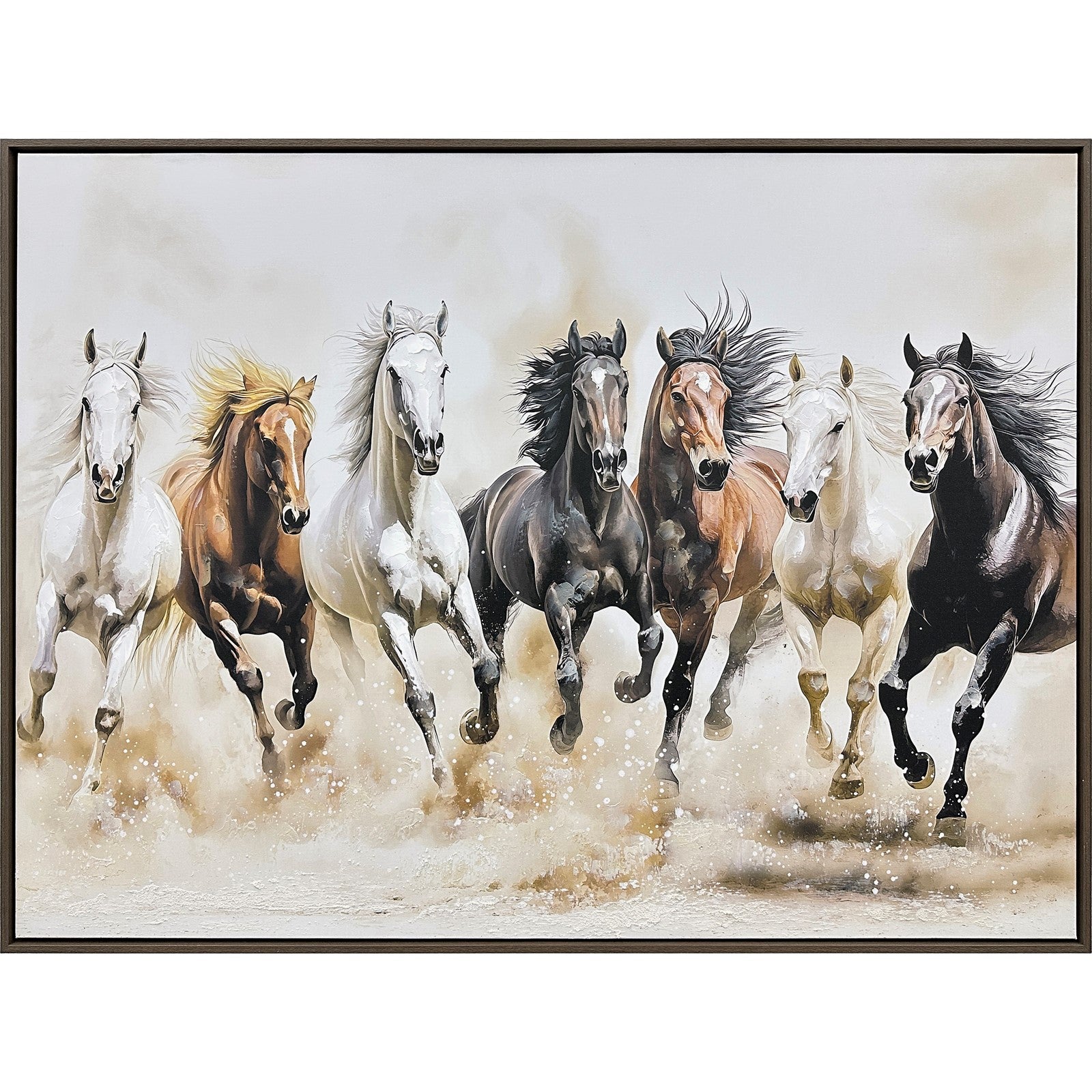 Classy Living Wild Hearted Thundering Herd 30"x39", Brown/Brz