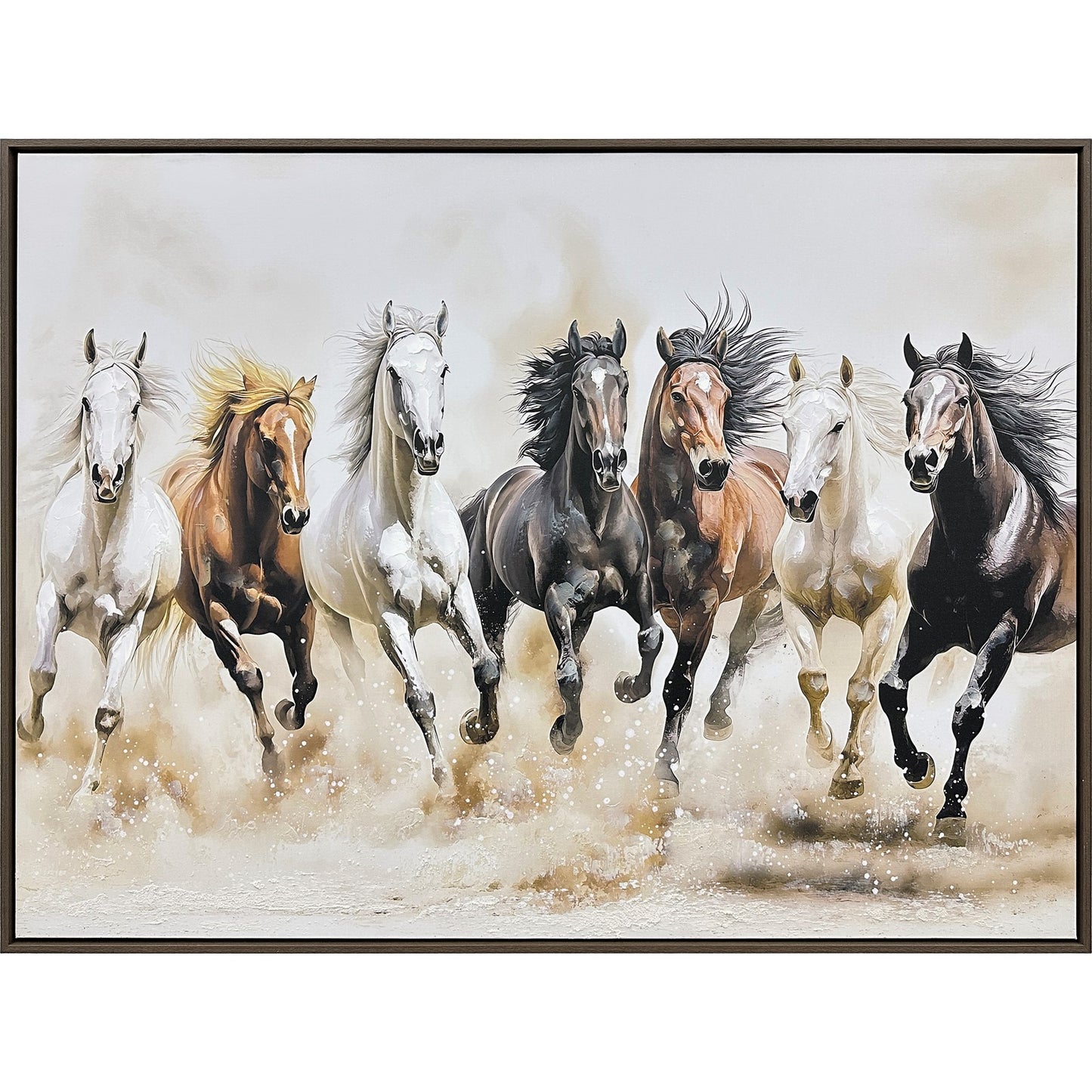 Classy Living Wild Hearted Thundering Herd 30"x39", Brown/Brz