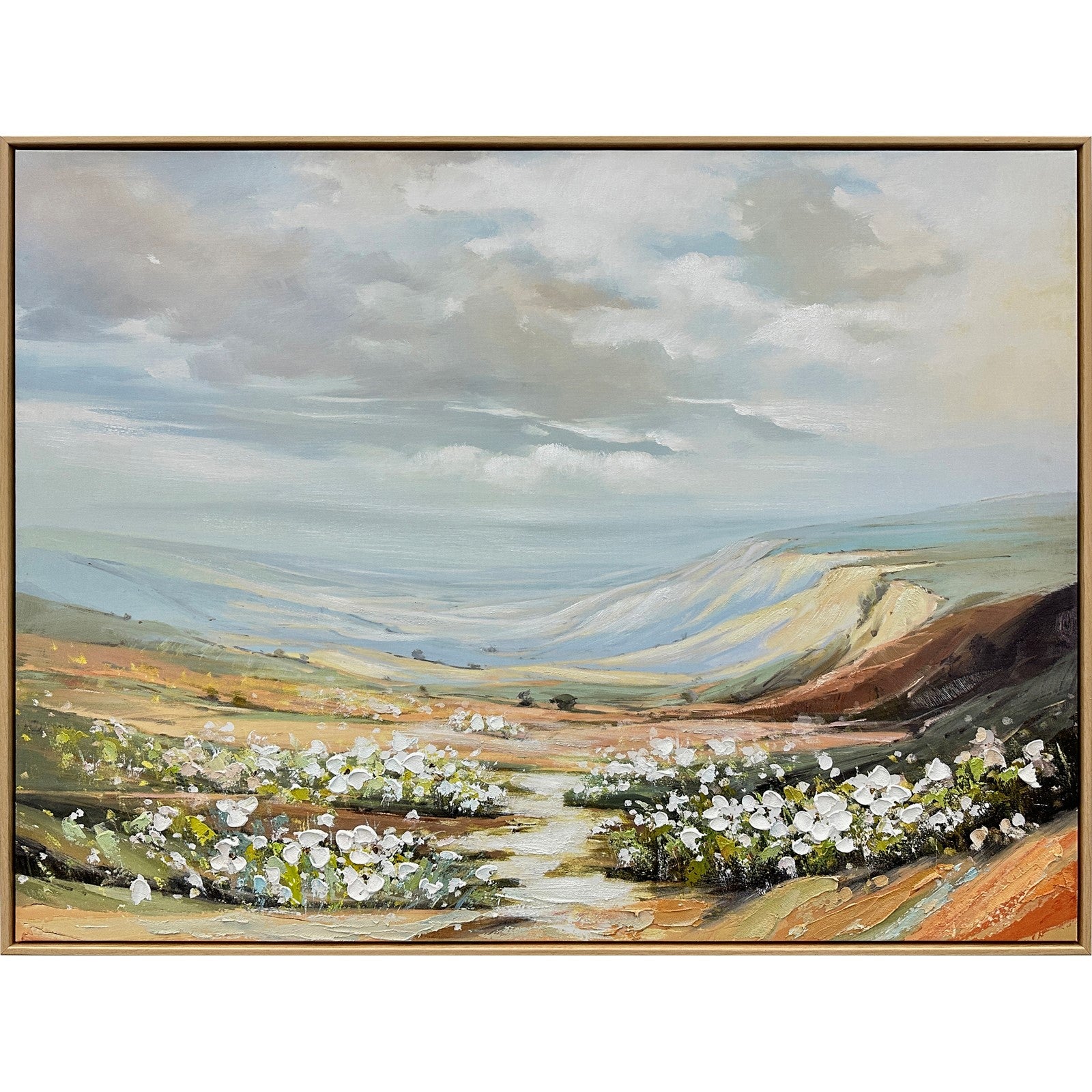 Classy Living Resilient, Light Natural Wood/Blue-Gray/Cream/Sage/Tan