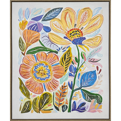 Classy Living Vibrant Petal Reverie 28"x24", Natural/Multicolor