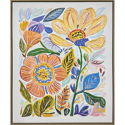 Classy Living Vibrant Petal Reverie 28"x24", Natural/Multicolor